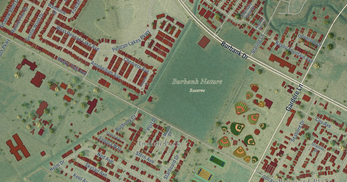 Map of Gardere, Louisiana in 2026