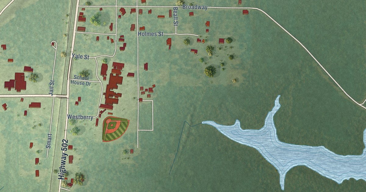 Map of Georgetown, Louisiana in 2026