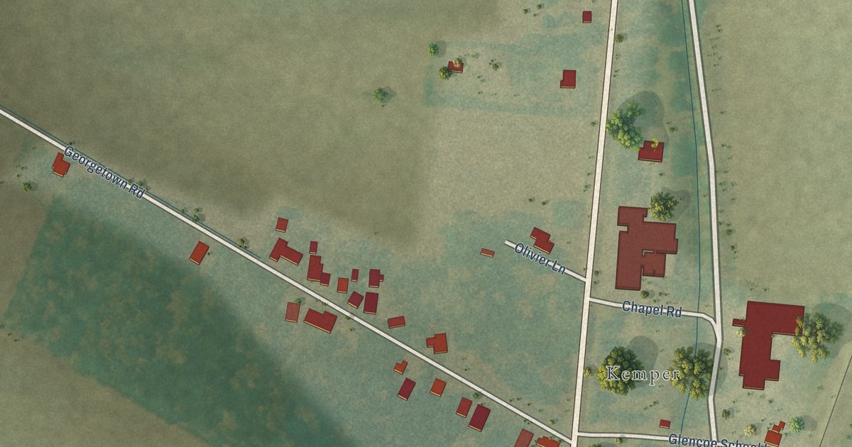 Map of Glencoe, Louisiana in 2026