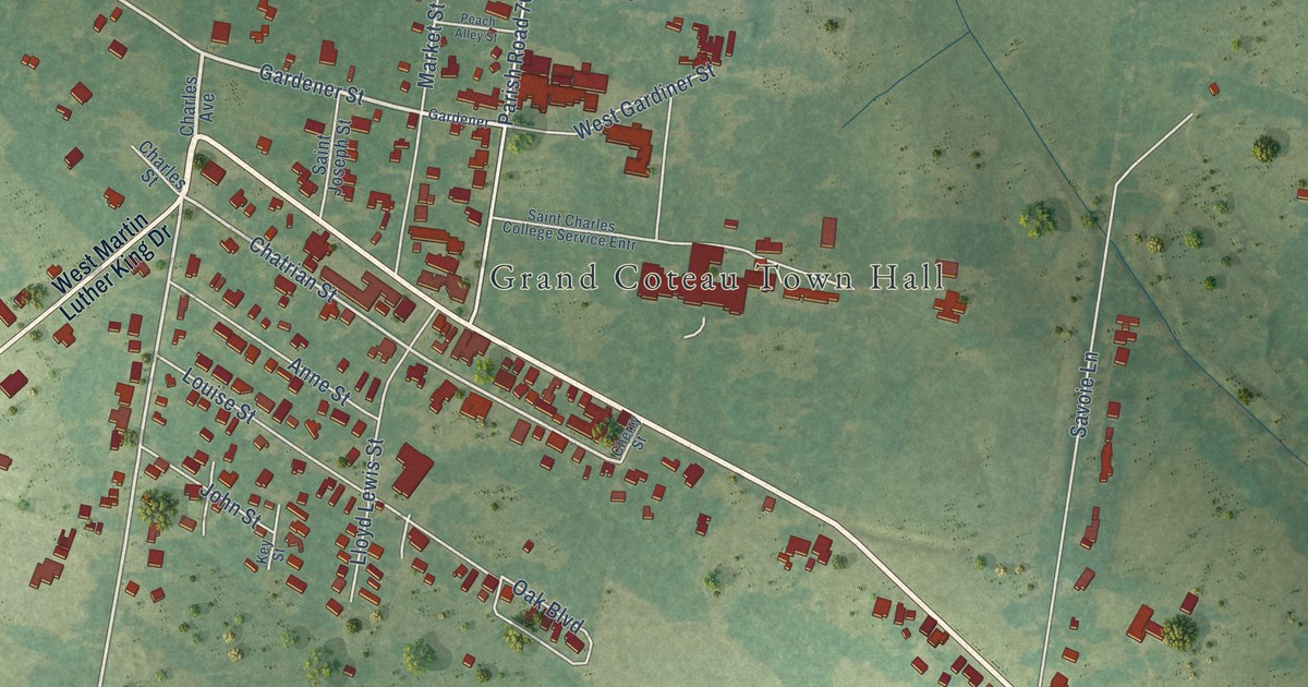 Map of Grand Coteau, Louisiana in 2026