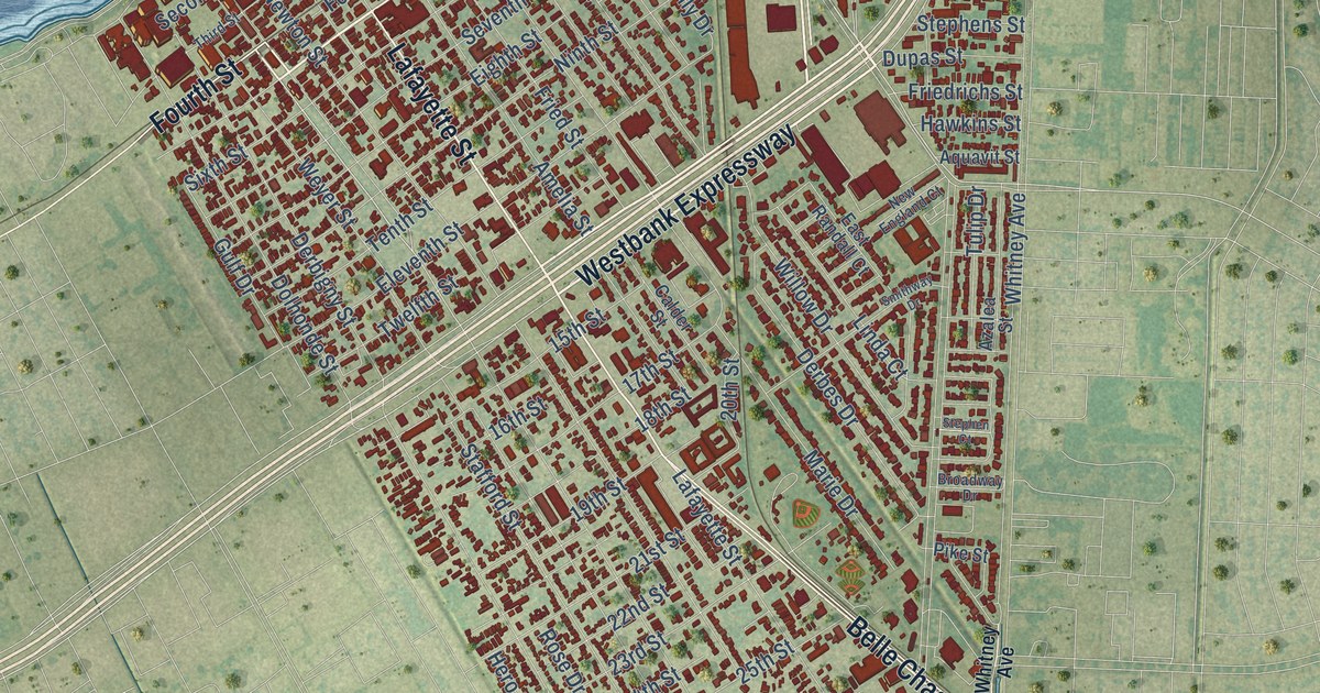 Map of Gretna, Louisiana in 2026