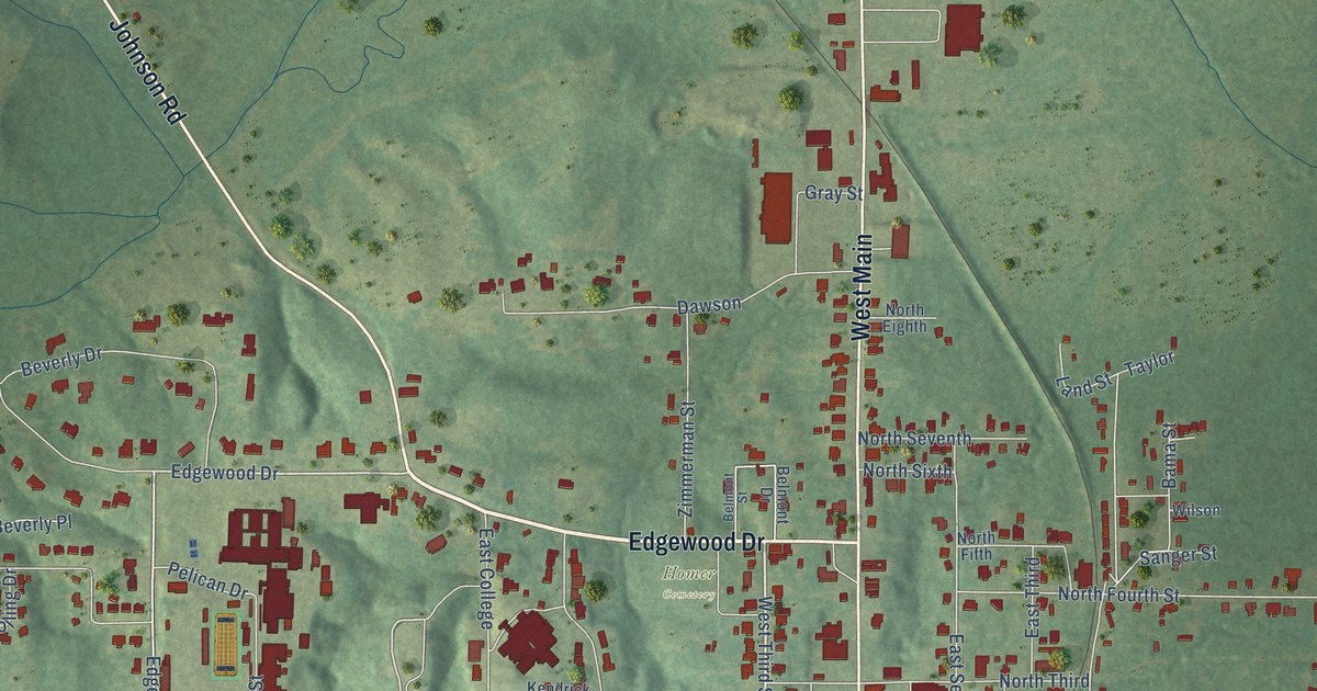 Map of Homer, Louisiana in 2026