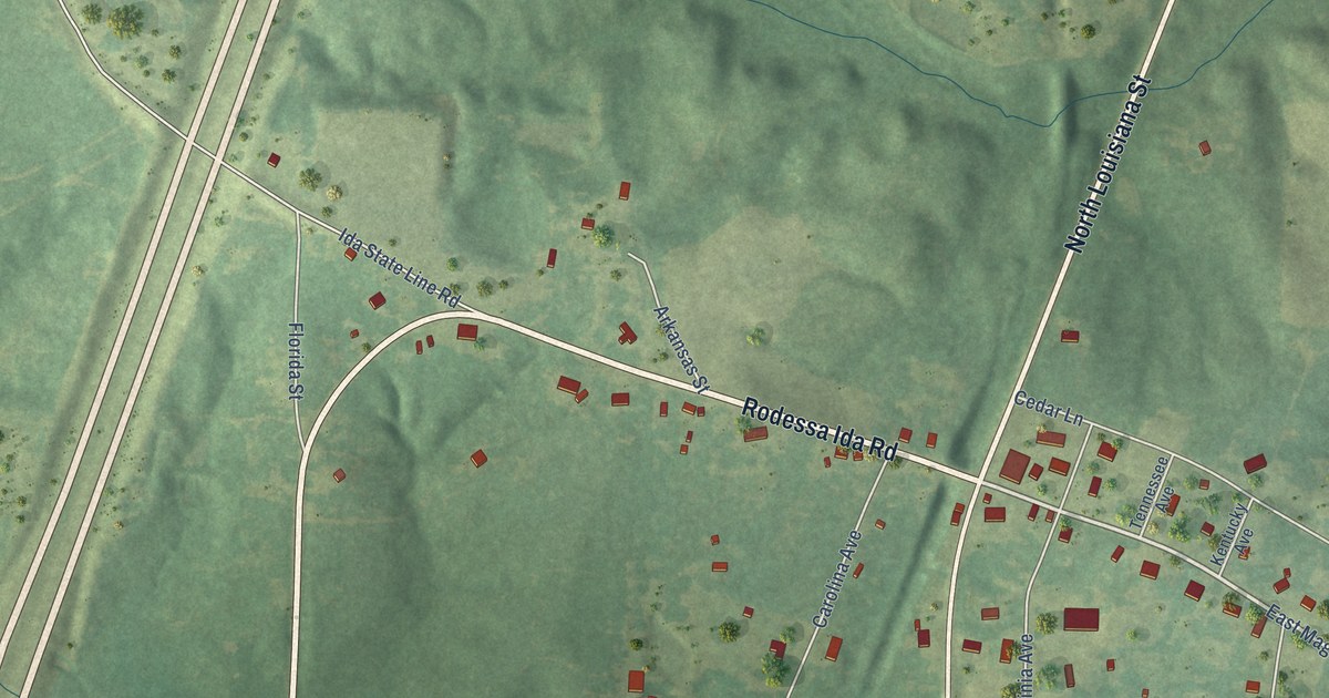 Map of Ida, Louisiana in 2026