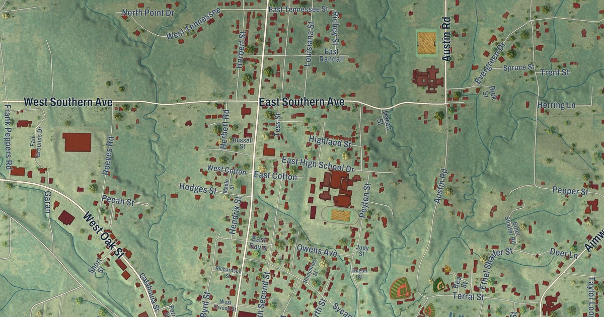 Map of Jena, Louisiana in 2026