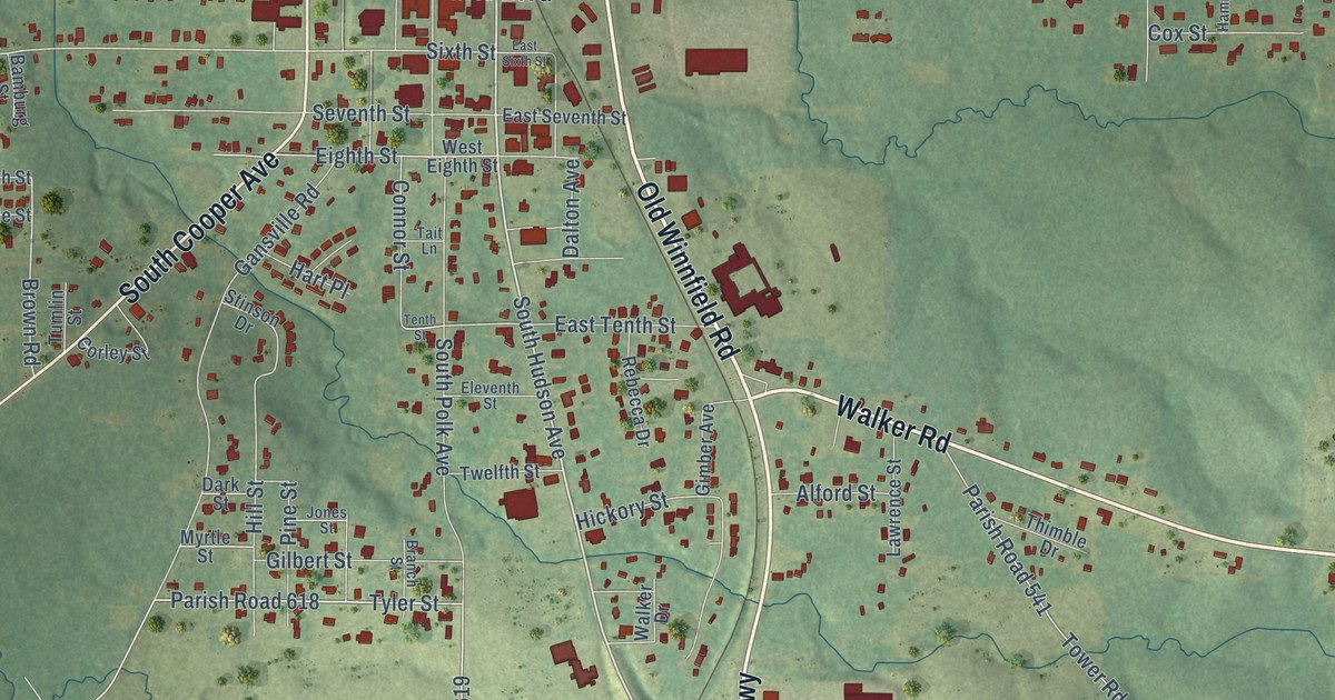 Map of Jonesboro, Louisiana in 2026