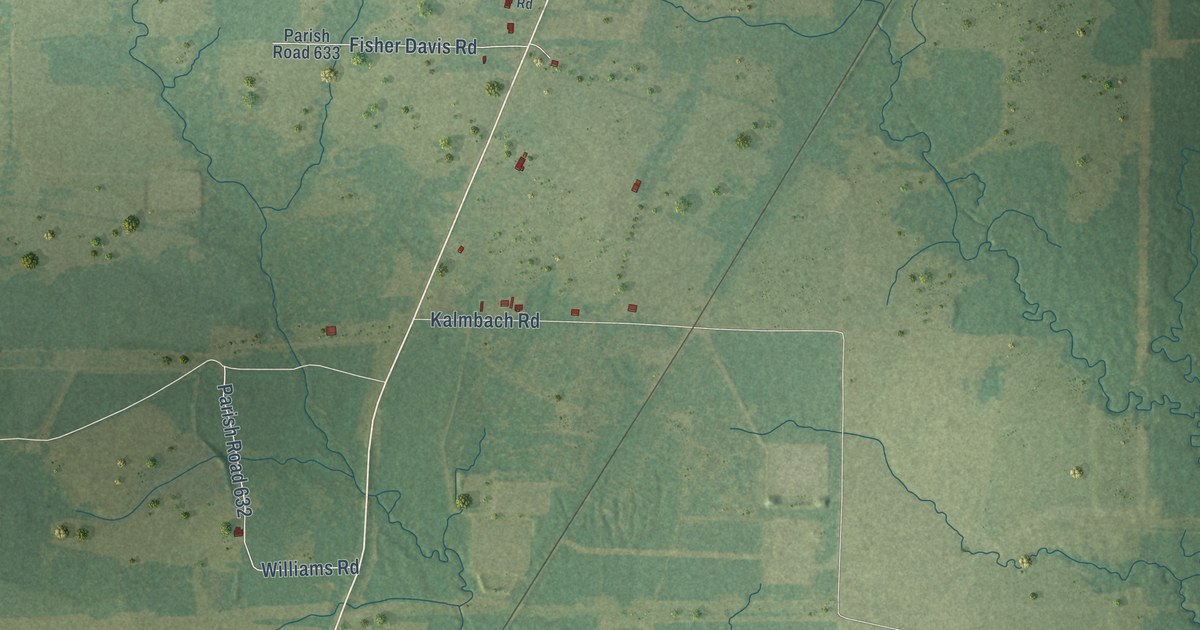 Map of Keachi, Louisiana in 2026