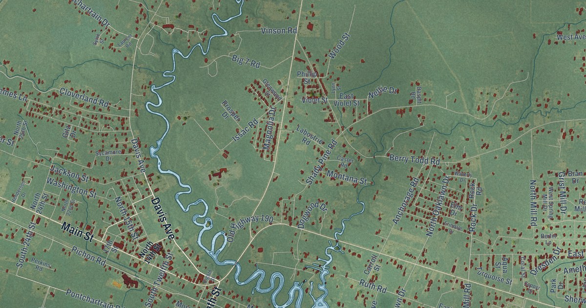Map of Lacombe, Louisiana in 2026