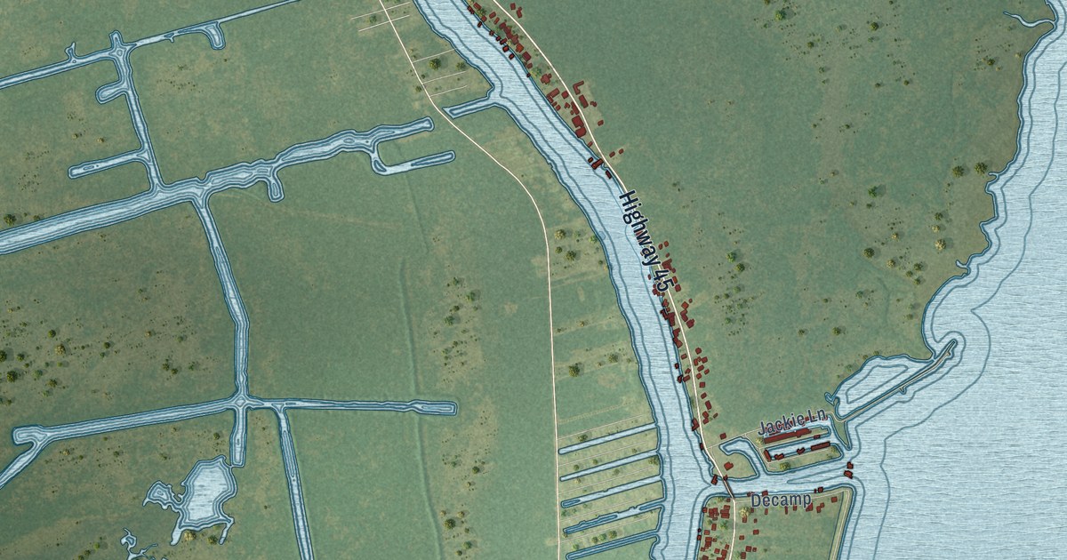 Map of Lafitte, Louisiana in 2026