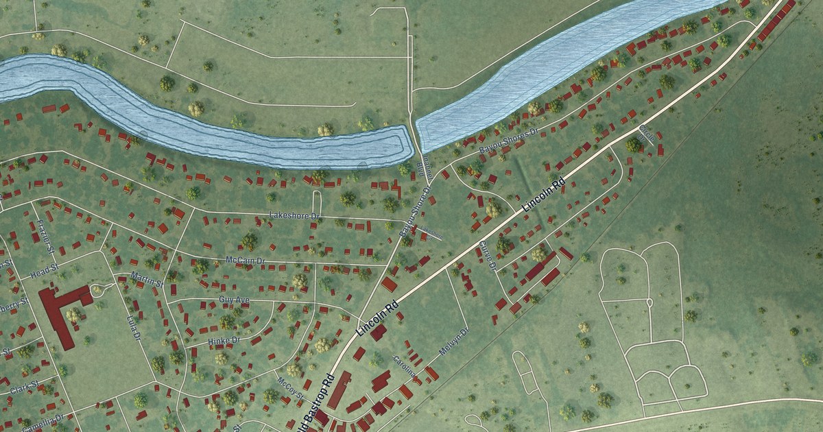 Map of Lakeshore, Louisiana in 2026