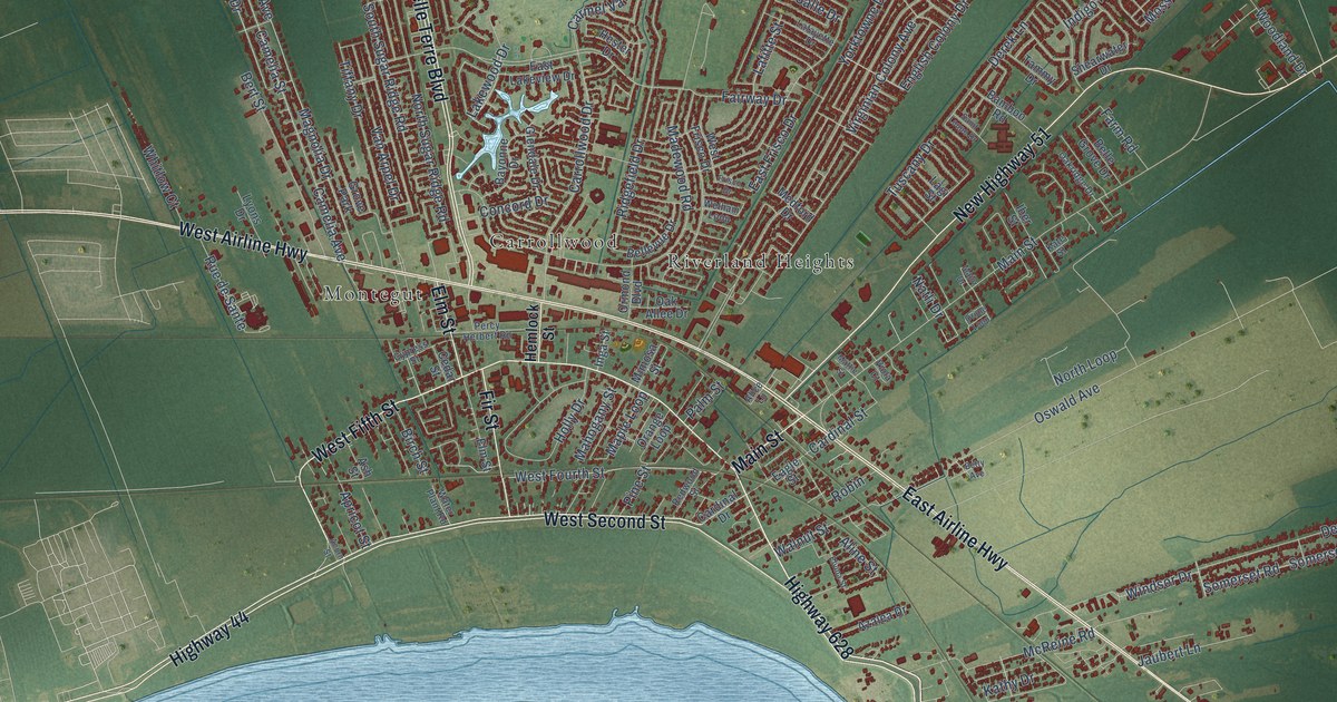 Map of Laplace, Louisiana in 2026