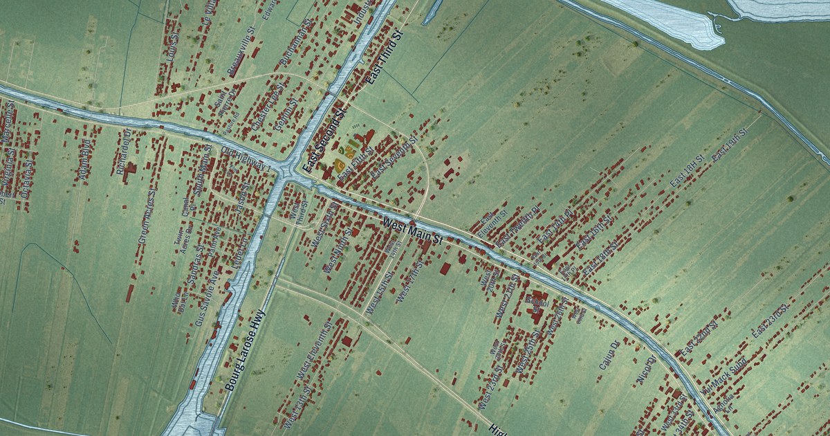 Map of Larose, Louisiana in 2026