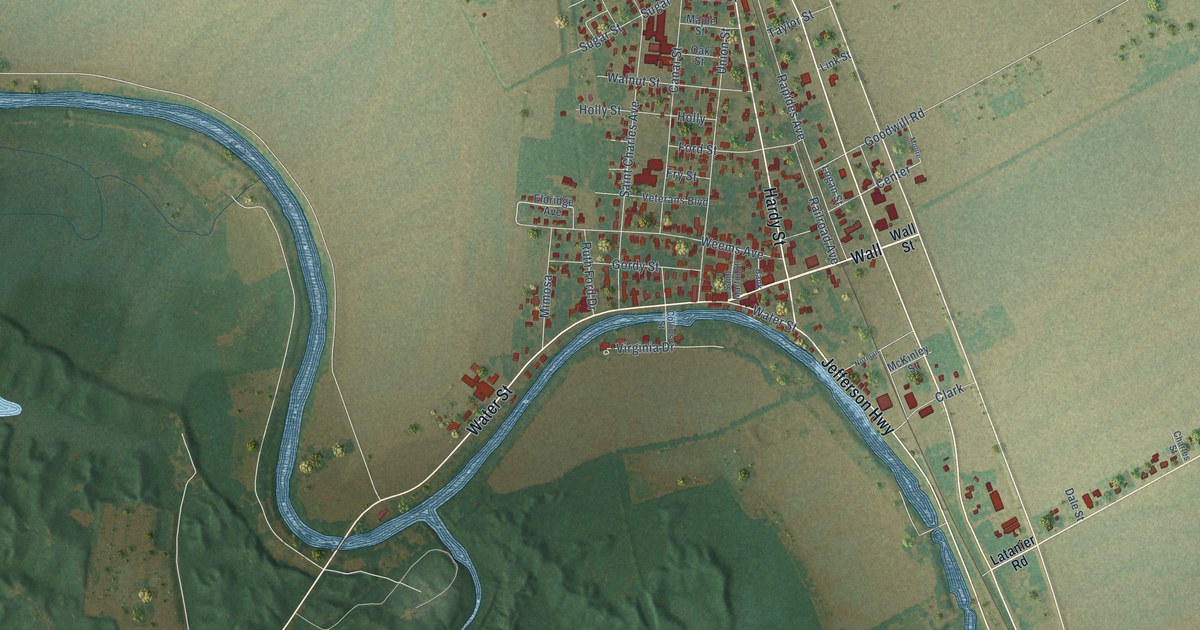 Map of Lecompte, Louisiana in 2026