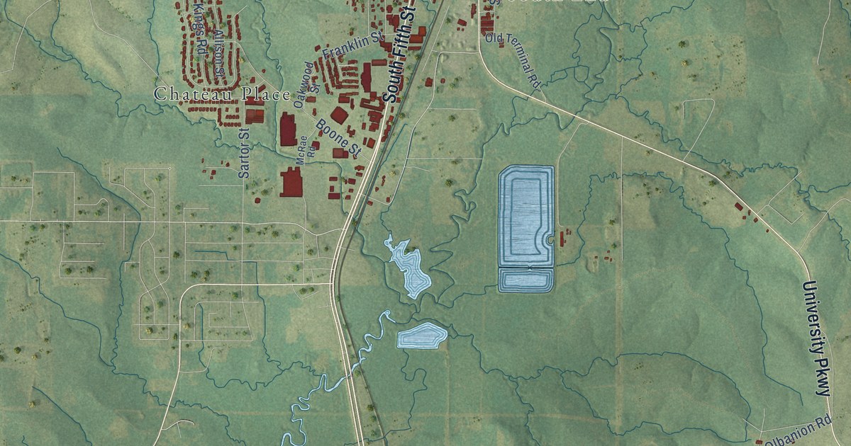 Map of Leesville, Louisiana in 2026