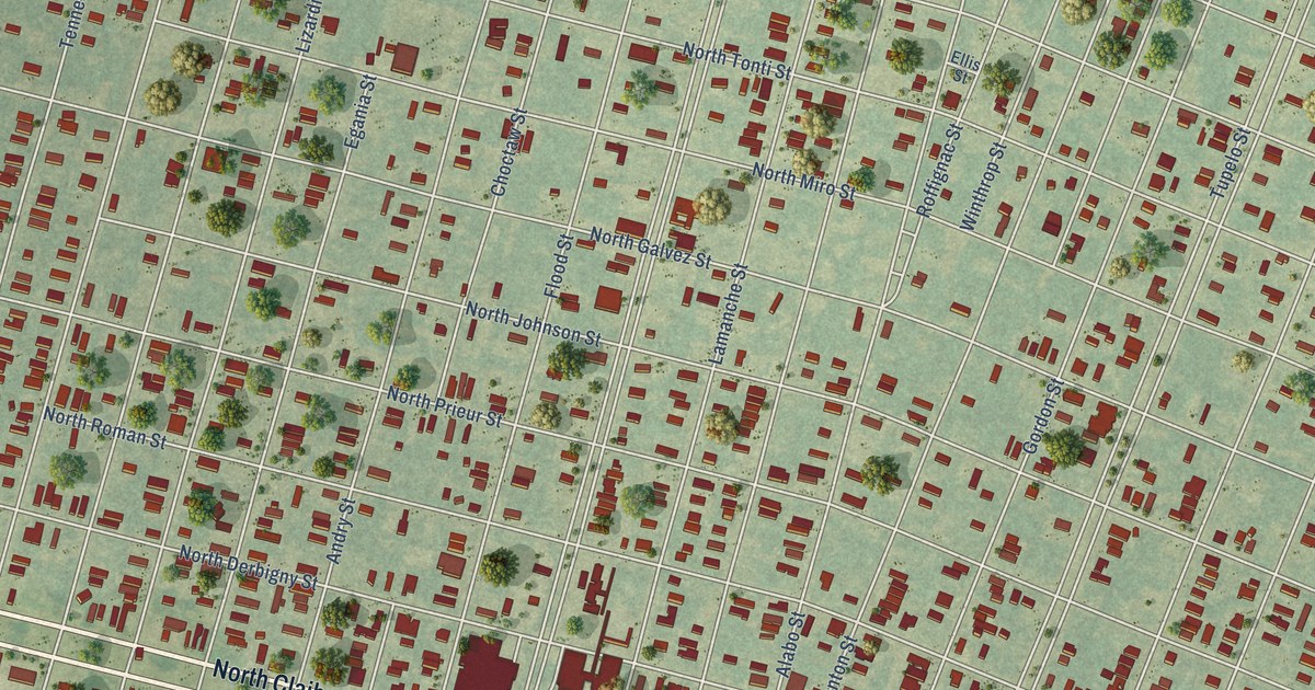Map of Lower Ninth Ward, Louisiana in 2026