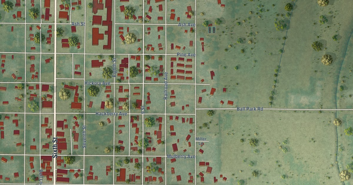 Map of Mamou, Louisiana in 2026