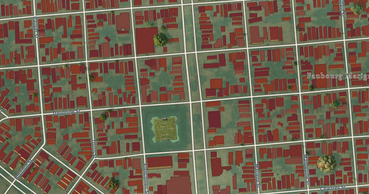 Map of Marigny, Louisiana in 2026