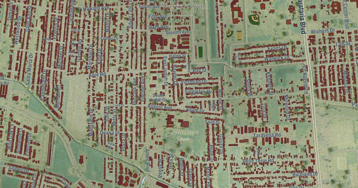 Map of Marrero, Louisiana in 2026