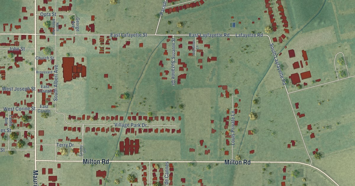 Map of Maurice, Louisiana in 2026
