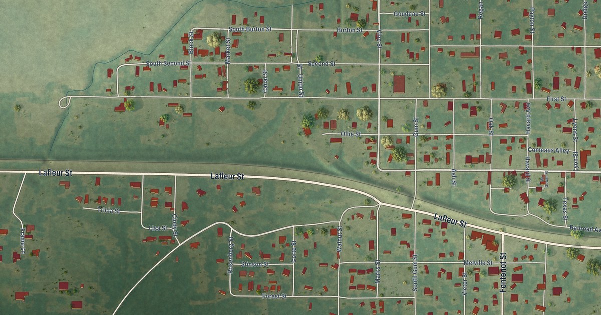 Map of Melville, Louisiana in 2026
