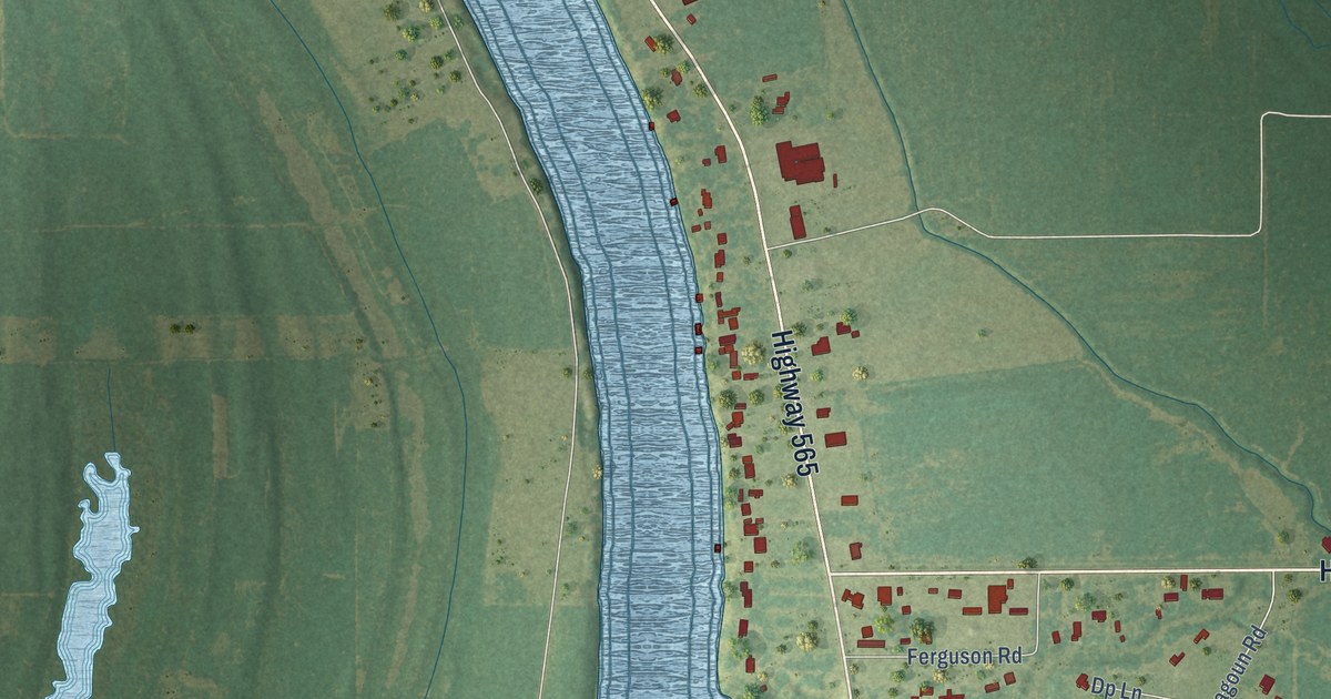 Map of Monterey, Louisiana in 2026