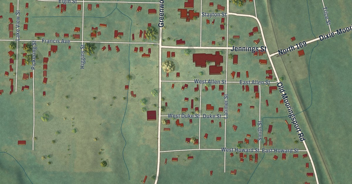 Map of Mooringsport, Louisiana in 2026