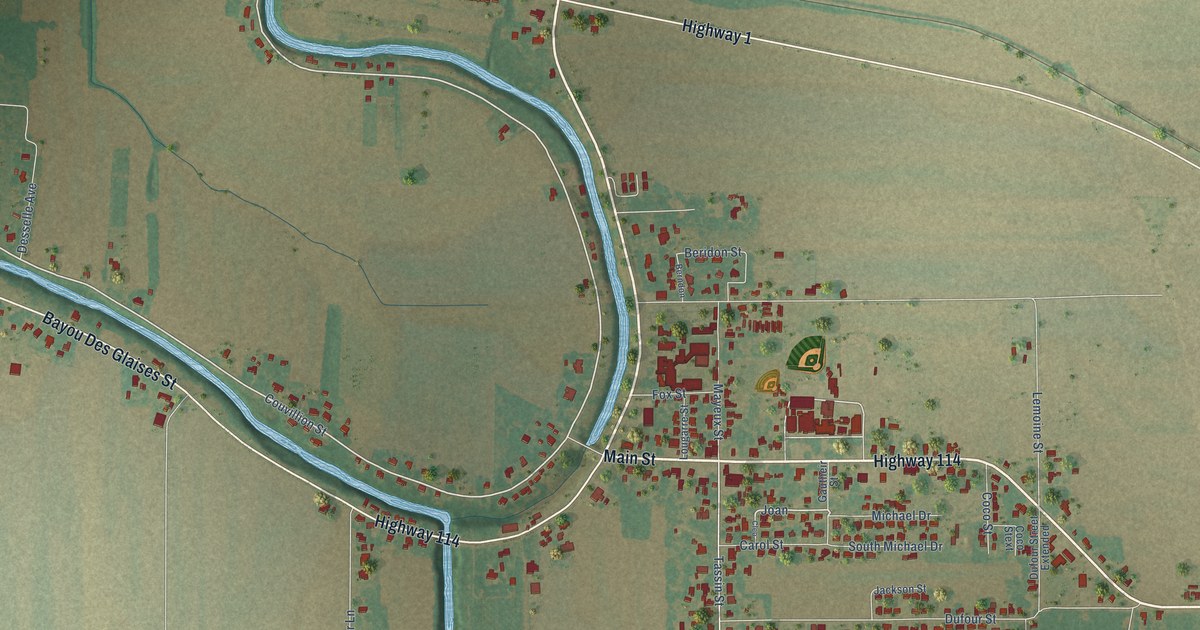 Map of Moreauville, Louisiana in 2026