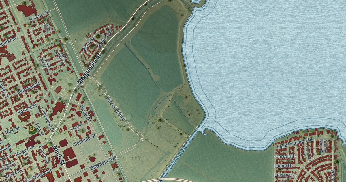 Map of Morgan City, Louisiana in 2026