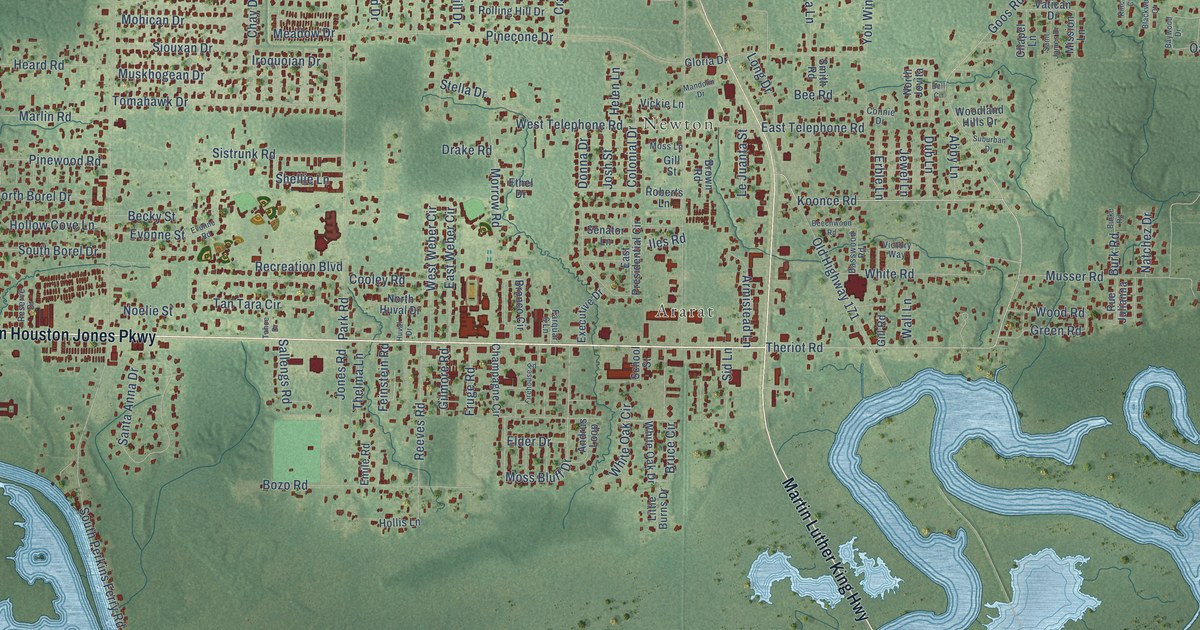 Map of Moss Bluff, Louisiana in 2026