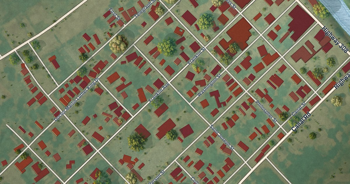 Map of Napoleonville, Louisiana in 2026