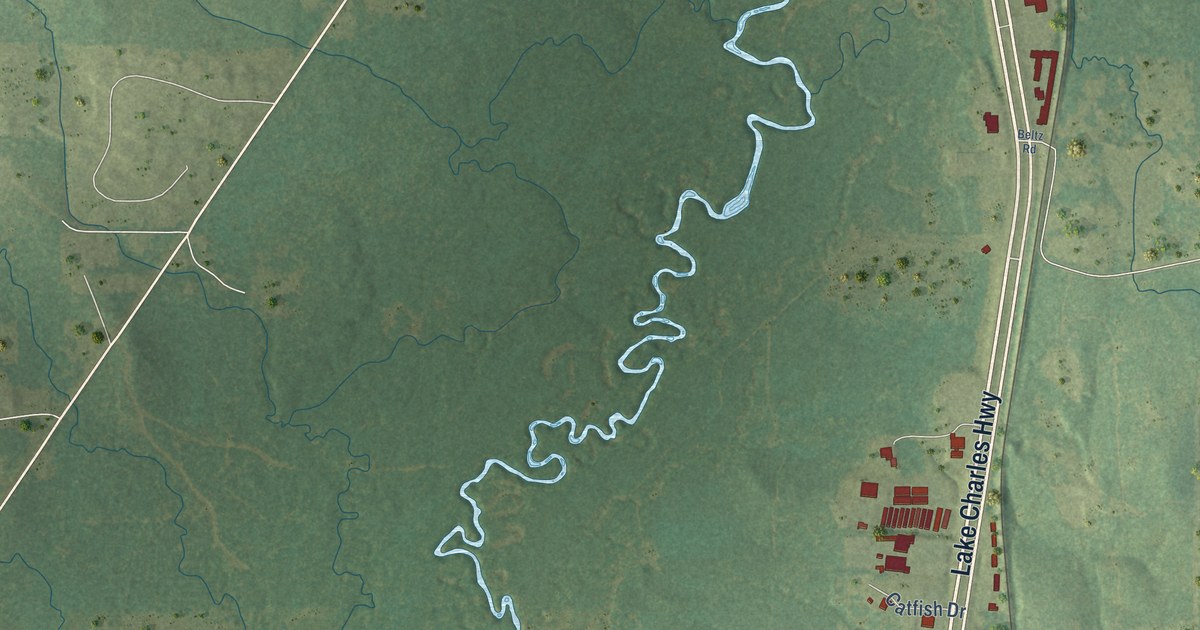 Map of New Llano, Louisiana in 2026
