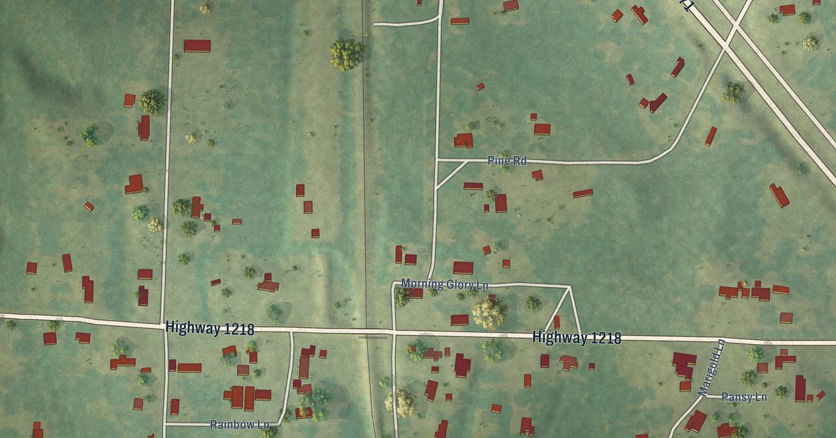 Map of Noble, Louisiana in 2026