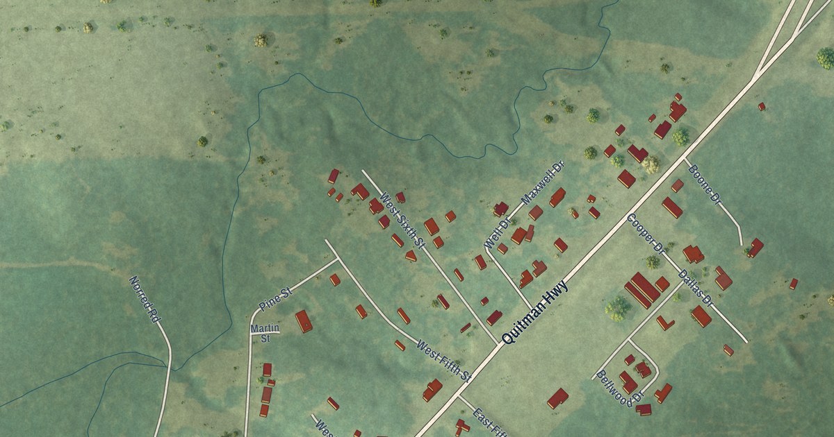 Map of North Hodge, Louisiana in 2026