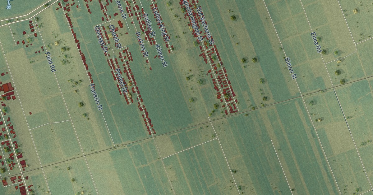 Map of North Vacherie, Louisiana in 2026