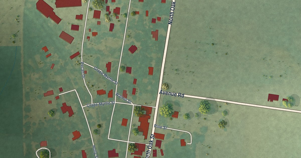 Map of Oak Ridge, Louisiana in 2026