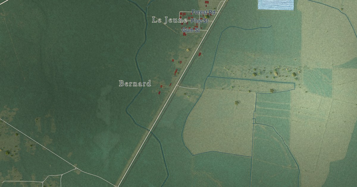 Map of Oberlin, Louisiana in 2026