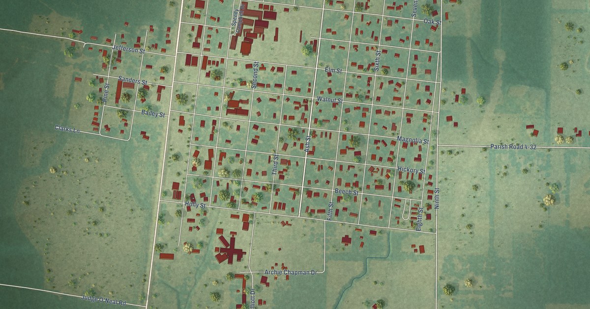 Map of Pine Prairie, Louisiana in 2026