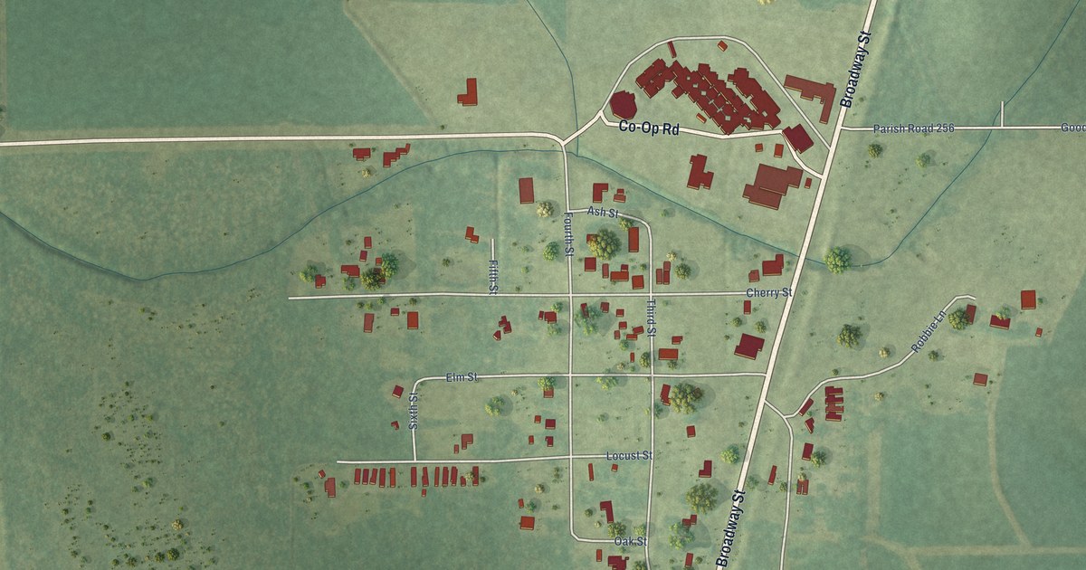 Map of Pioneer, Louisiana in 2026