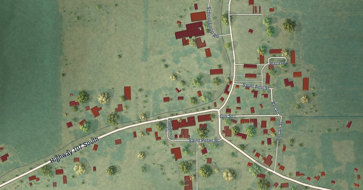 Map of Plaucheville, Louisiana in 2026