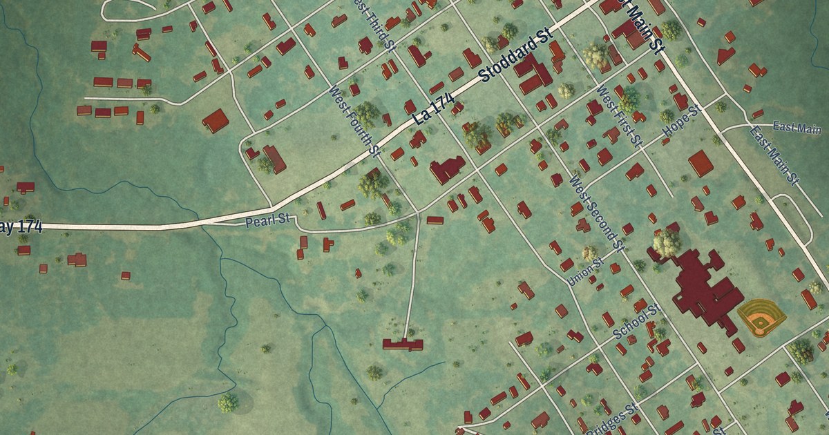Map of Pleasant Hill, Louisiana in 2026