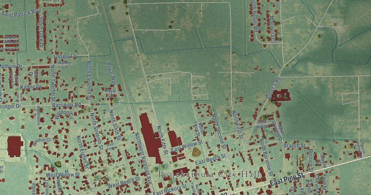 Map of Ponchatoula, Louisiana in 2026