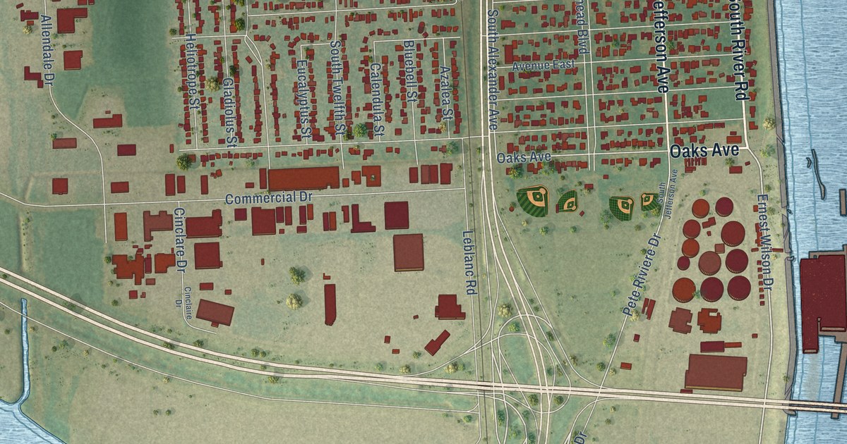 Map of Port Allen, Louisiana in 2026