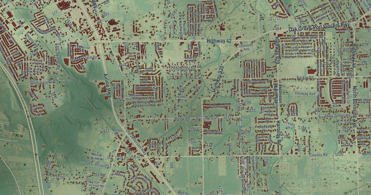 Map of Prairieville, Louisiana in 2026