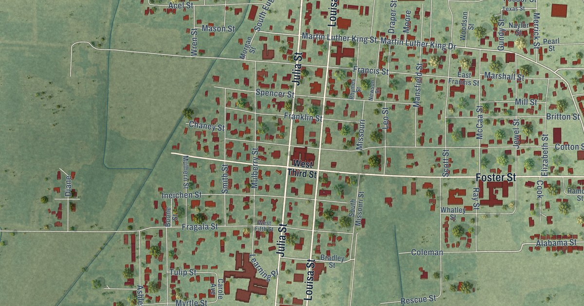Map of Rayville, Louisiana in 2026