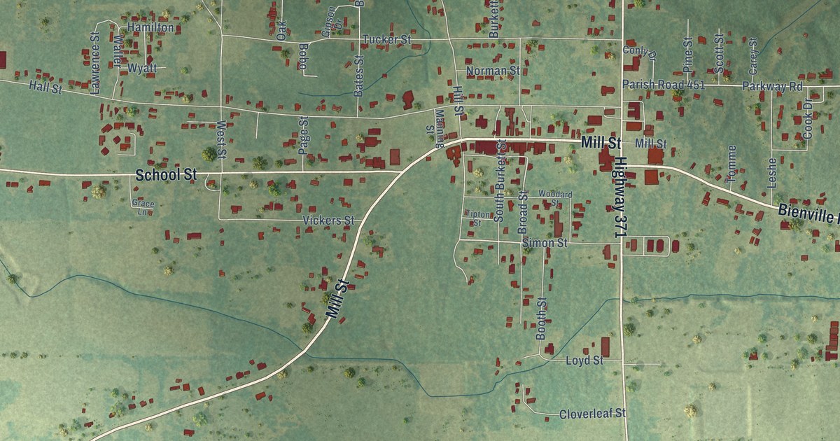 Map of Ringgold, Louisiana in 2026