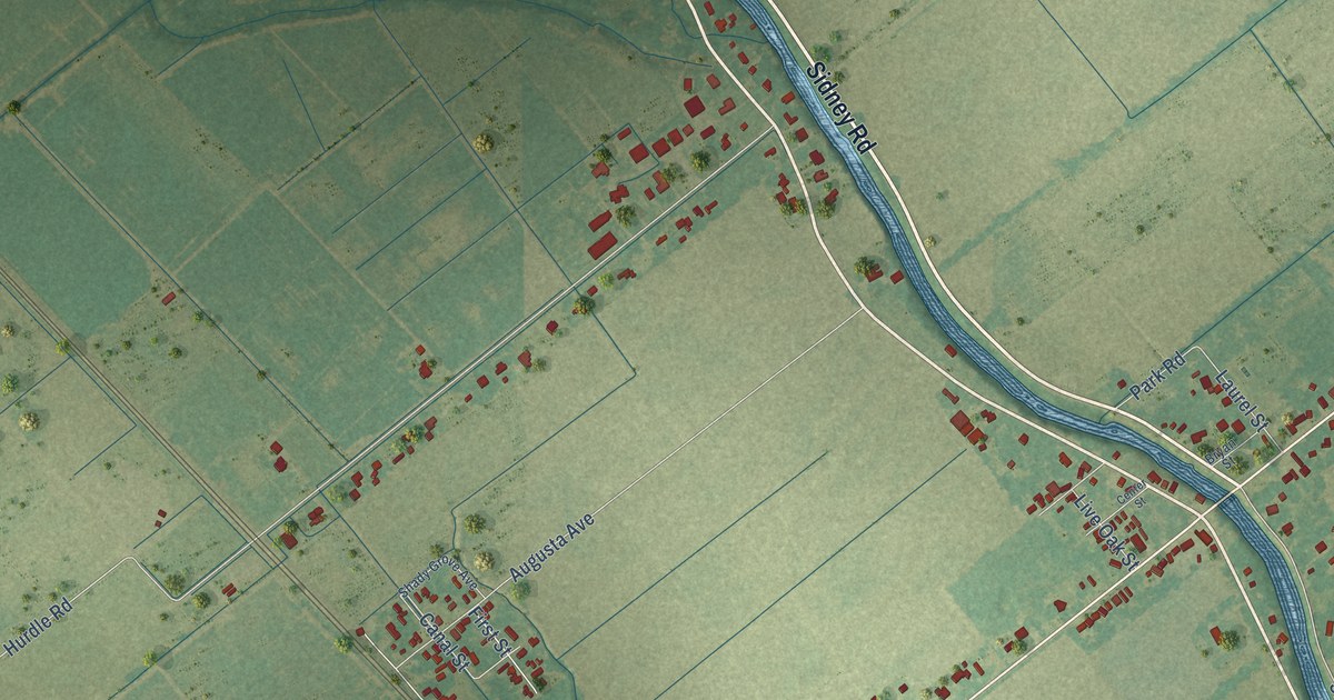 Map of Rosedale, Louisiana in 2026