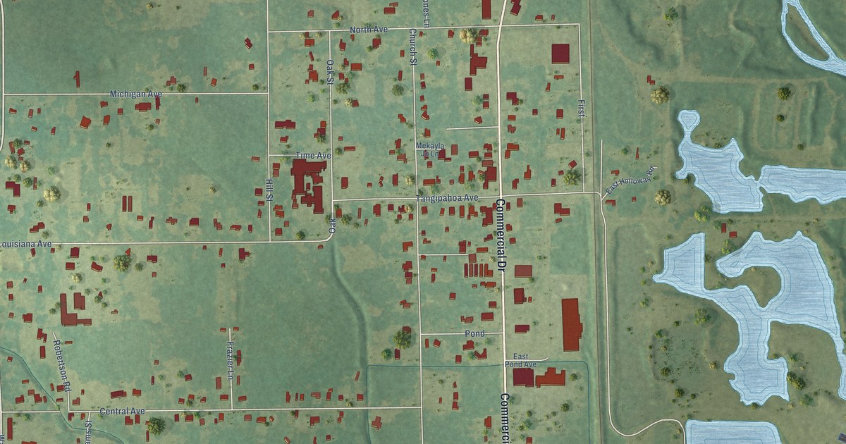 Map of Roseland, Louisiana in 2026