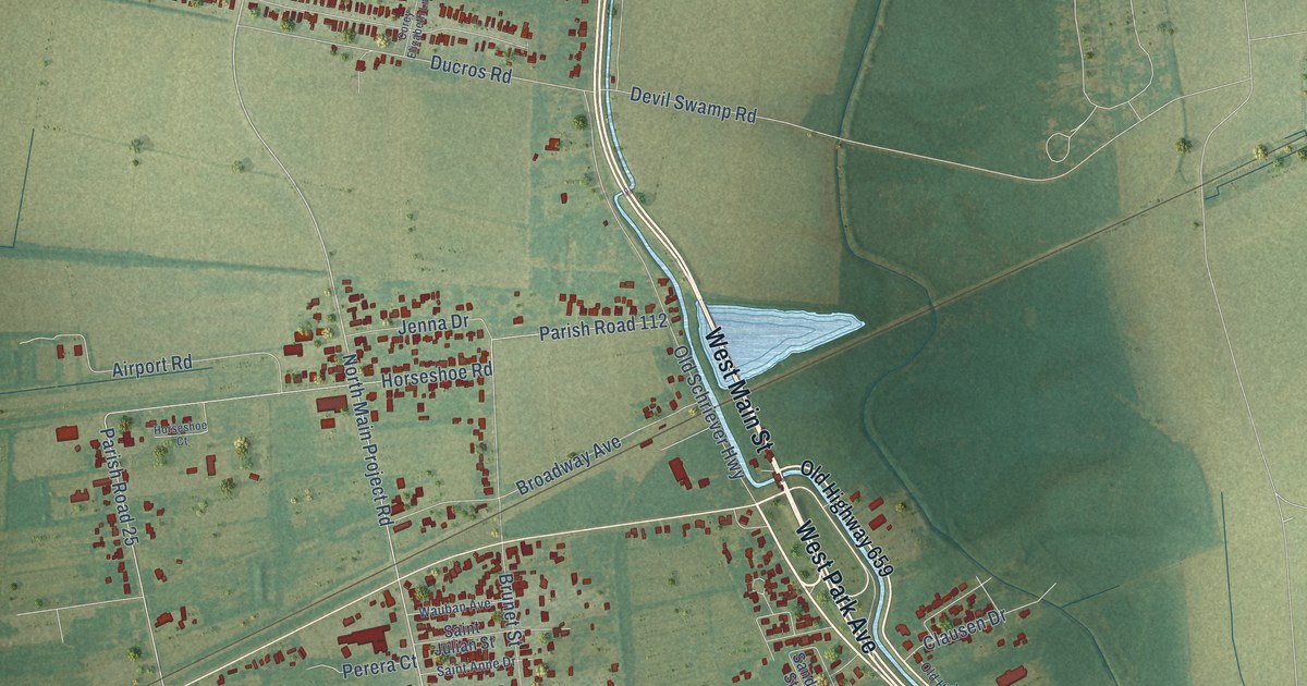 Map of Schriever, Louisiana in 2026