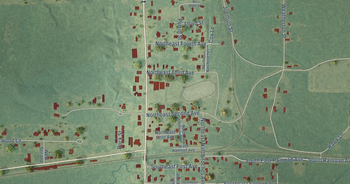 Map of Sibley, Louisiana in 2026