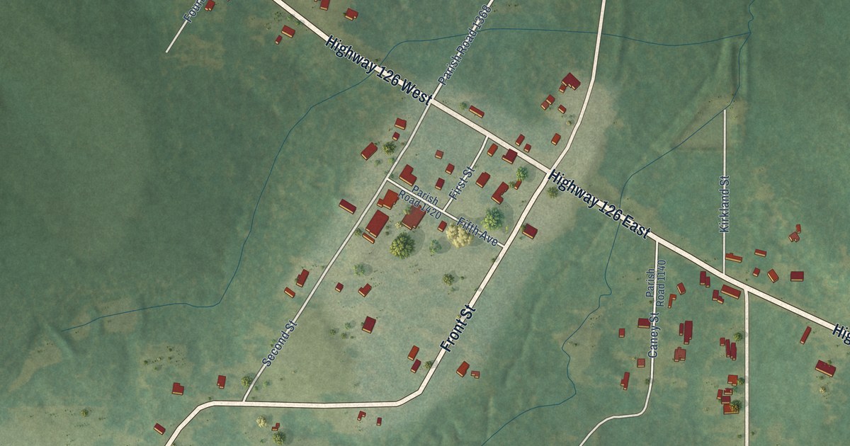 Map of Sikes, Louisiana in 2026