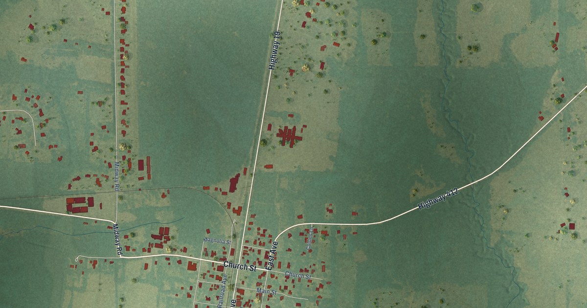 Map of Slaughter, Louisiana in 2026